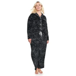 Plus Size Sonoma Goods For Life® Velour Pajama Shirt & Pajama Pants Set -Sonoma Style 5033014 ALT2
