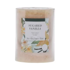 Sonoma Goods For Life® Sugared Vanilla 3" X 4" Pillar Candle