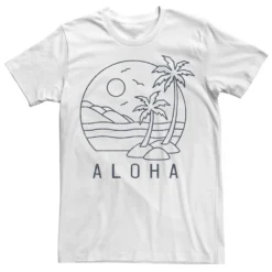 Men's Sonoma Goods For Life® Aloha Palm Tree Beach Line Art Portrait Tee