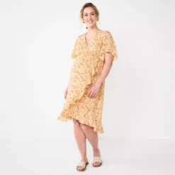Maternity Sonoma Goods For Life® Flutter Sleeve Wrap Dress