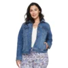 Plus Size Sonoma Goods For Life® Button Front Jean Jacket