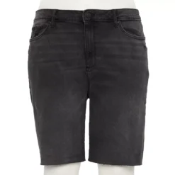 Plus Size Sonoma Goods For Life® High-Rise Bermuda Jean Shorts