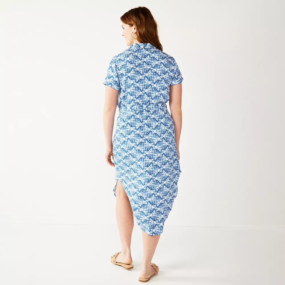 Women's Sonoma Goods For Life® Button Front Midi Shirt Dress 2 Women's Sonoma Goods For Life® Button Front Midi Shirt Dress - Image 2