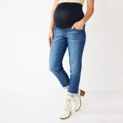 Maternity Sonoma Goods For Life® Over-the-Belly Girlfriend Crop Jeans -Sonoma Style 5355750 ALT2