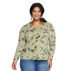 Petite Plus Size Sonoma Goods For Life® Favorite V-Neck Long-Sleeve Tee