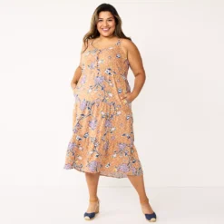 Plus Size Sonoma Goods For Life® Tiered Maxi Dress