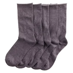 Women's Sonoma Goods For Life® 5-Pack Roll Top Crew Socks -Sonoma Style 5497545 ALT2