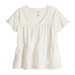 Women's Sonoma Goods For Life® Tiered V-Neck Top -Sonoma Style 5508144 ALT5