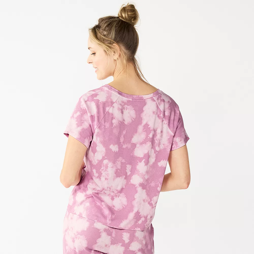 Women's Sonoma Goods For Life® Essential Short Sleeve Pajama Top 2 Women's Sonoma Goods For Life® Essential Short Sleeve Pajama Top - Image 2