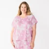 Plus Size Sonoma Goods For Life® Essential Short Sleeve Pajama Top