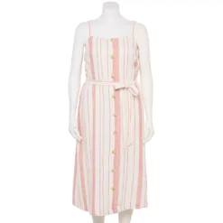 Plus Size Sonoma Goods For Life® Button Front Midi Dress