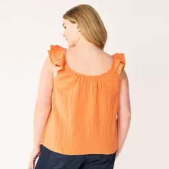 Plus Size Sonoma Goods For Life® Ruffle Tank Top -Sonoma Style 5578985 ALT