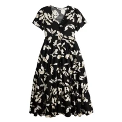 Women's Sonoma Goods For Life® Button Front Tiered Midi Dress -Sonoma Style 5579211 ALT5