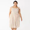 Plus Size Sonoma Goods For Life® Smocked Bodice Midi Dress