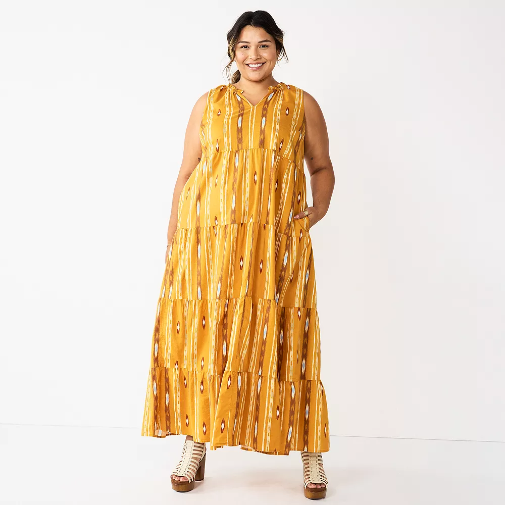 Plus Size Sonoma Goods For Life® Tiered Maxi Dress 1 Plus Size Sonoma Goods For Life® Tiered Maxi Dress