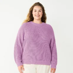 Plus Size Sonoma Goods For Life® Drop Shoulder Sweater