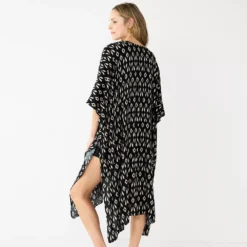 Women's Sonoma Goods For Life Ikat Burnout Long Tacked Ruana -Sonoma Style 5614926 ALT