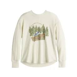 Women's Sonoma Goods For Life® Mockneck Waffle Top -Sonoma Style 5672315 ALT5