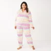 Plus Size Sonoma Goods For Life® Velour Pajama Shirt & Pajama Pants Sleep Set