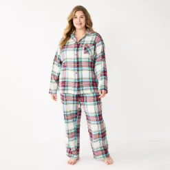 Plus Size Sonoma Goods For Life® Flannel Pajama Shirt & Pajama Pants Sleep Set