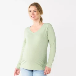 Maternity Sonoma Goods For Life® Essential Long Sleeve V-Neck Tee