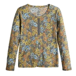 Women's Sonoma Goods For Life® Essential Henley Top -Sonoma Style 5816147 ALT5