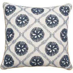Sonoma Goods For Life® 20" X 20" Ivory Blue Geo Throw Pillow