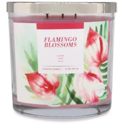 Sonoma Goods For Life® Flamingo Blooms 14-oz. Candle Jar -Sonoma Style 5877298 ALT2