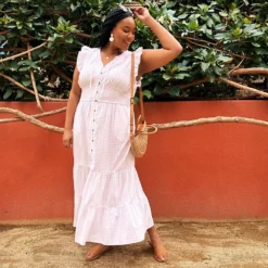 Women's Sonoma Goods For Life® Ruffle Sleeve Smocked Maxi Dress -Sonoma Style 5921689 ALT2