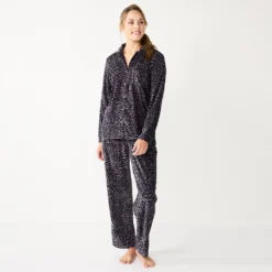Women's Sonoma Goods For Life® Velour Pajama Shirt & Pajama Pants Sleep Set