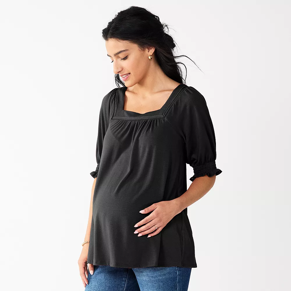 Maternity Sonoma Goods For Life® Relaxed Back-Tie Top 1 Maternity Sonoma Goods For Life® Relaxed Back-Tie Top